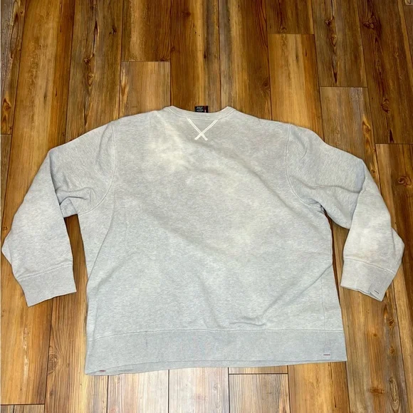 Vintage Polo Ralph Lauren Jeans Co Spell out Gray Sweatshirt Size XXL with Flaws - Picture 7 of 11